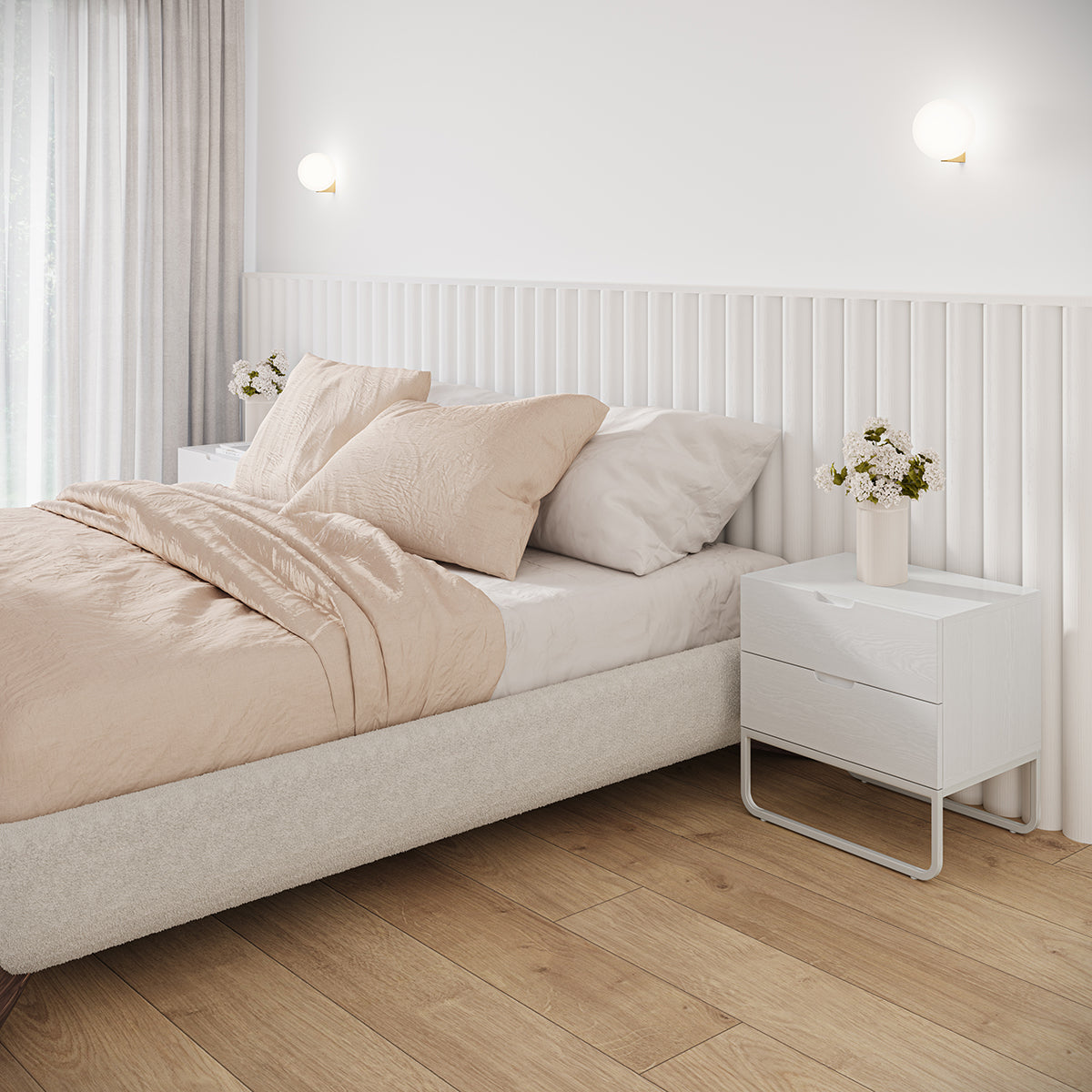 Mila 2-Drawer Bedside Table