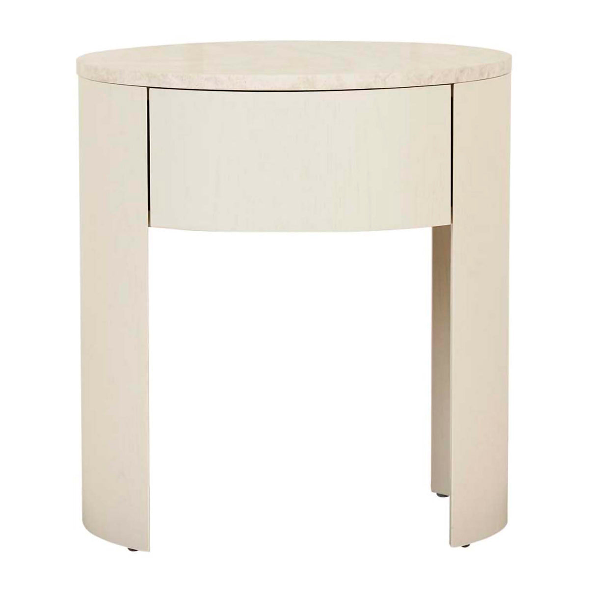 Oberon Crescent Marble Bedside Table