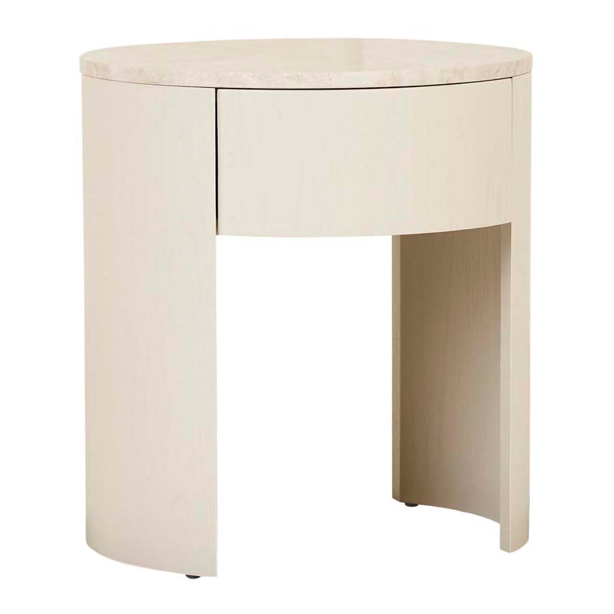 Oberon Crescent Marble Bedside Table