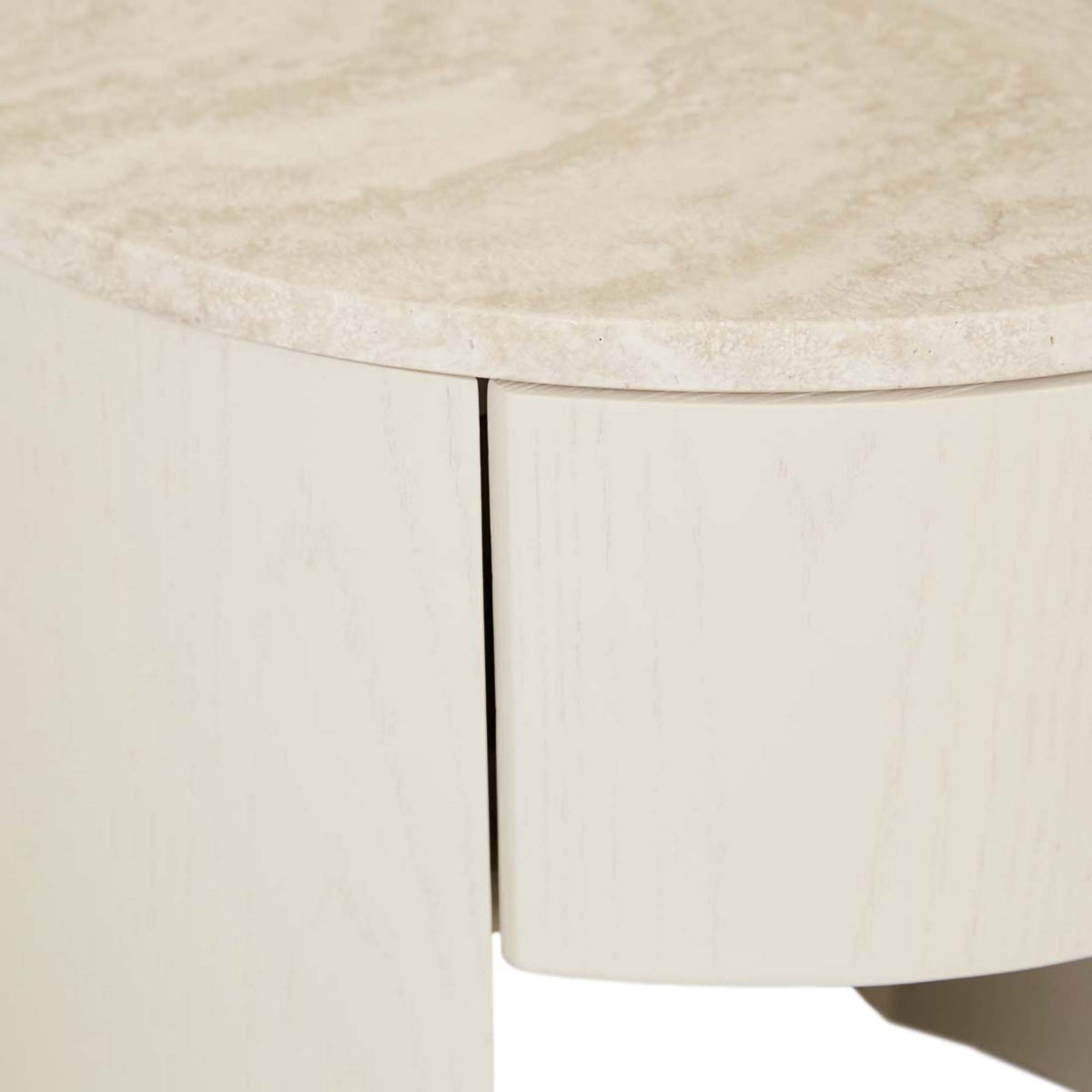 Oberon Crescent Marble Bedside Table