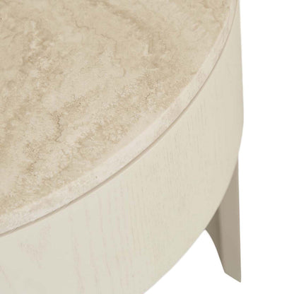 Oberon Crescent Marble Bedside Table