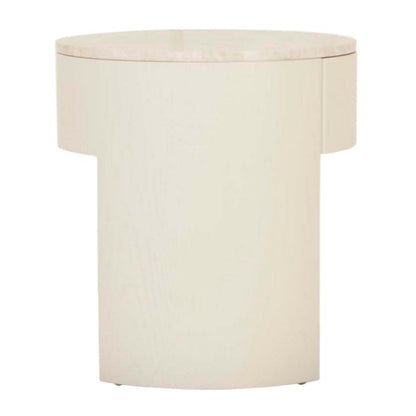 Oberon Crescent Marble Bedside Table