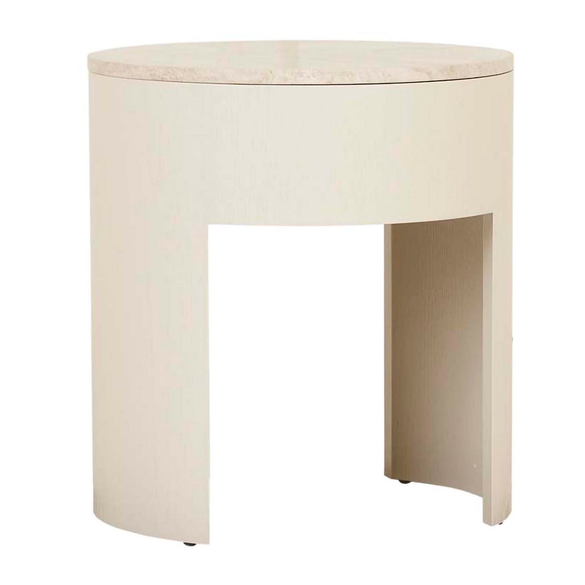 Oberon Crescent Marble Bedside Table
