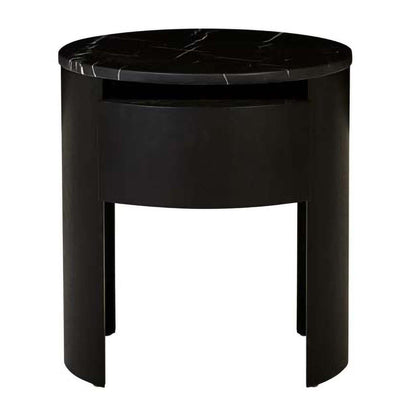 Oberon Crescent Marble Bedside Table