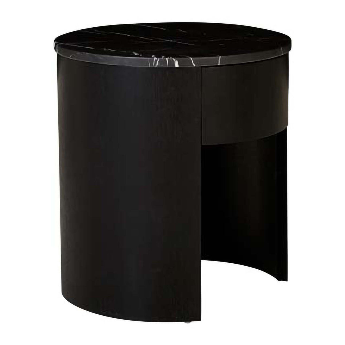 Oberon Crescent Marble Bedside Table