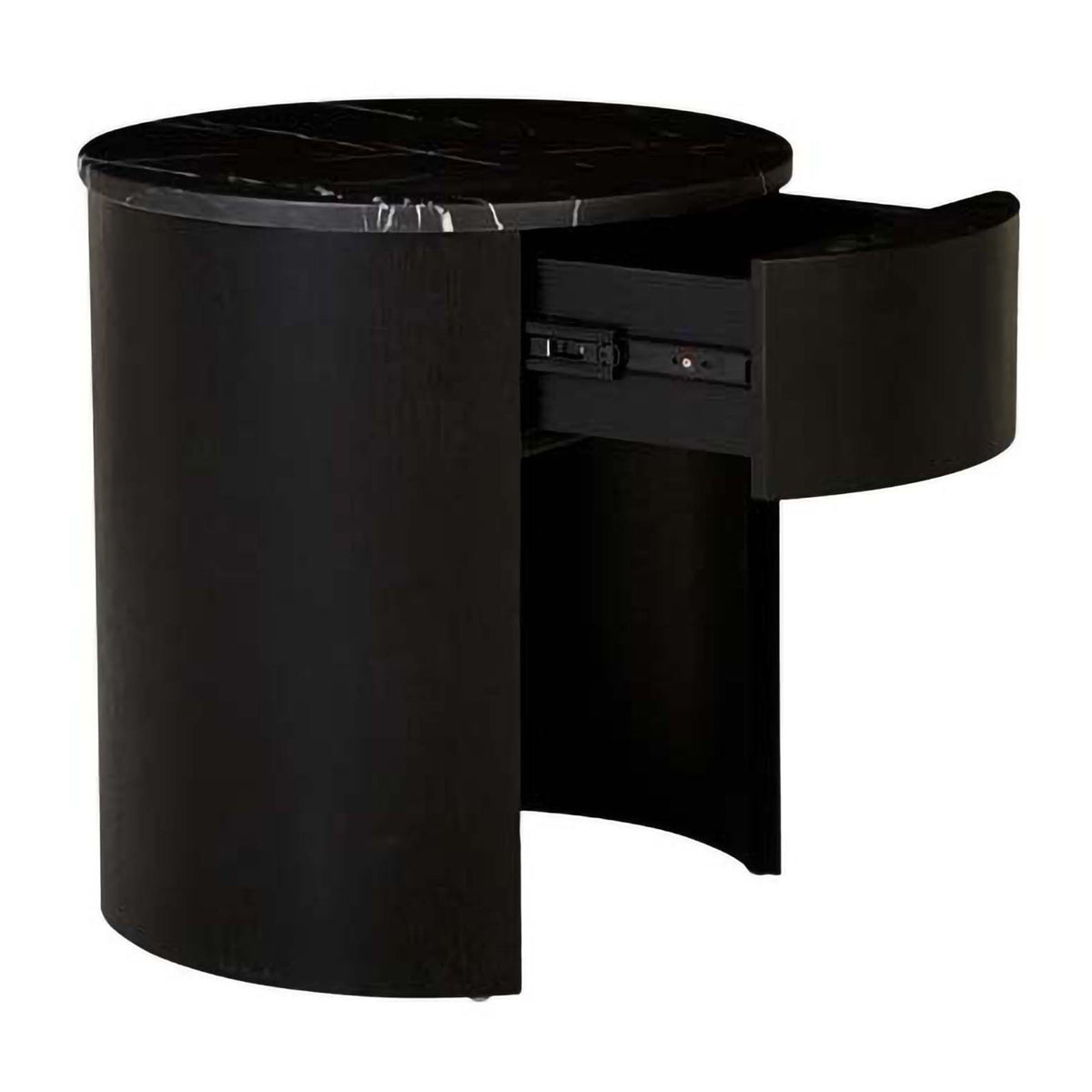 Oberon Crescent Marble Bedside Table