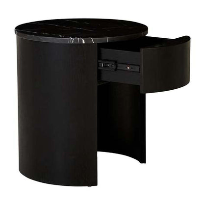 Oberon Crescent Marble Bedside Table