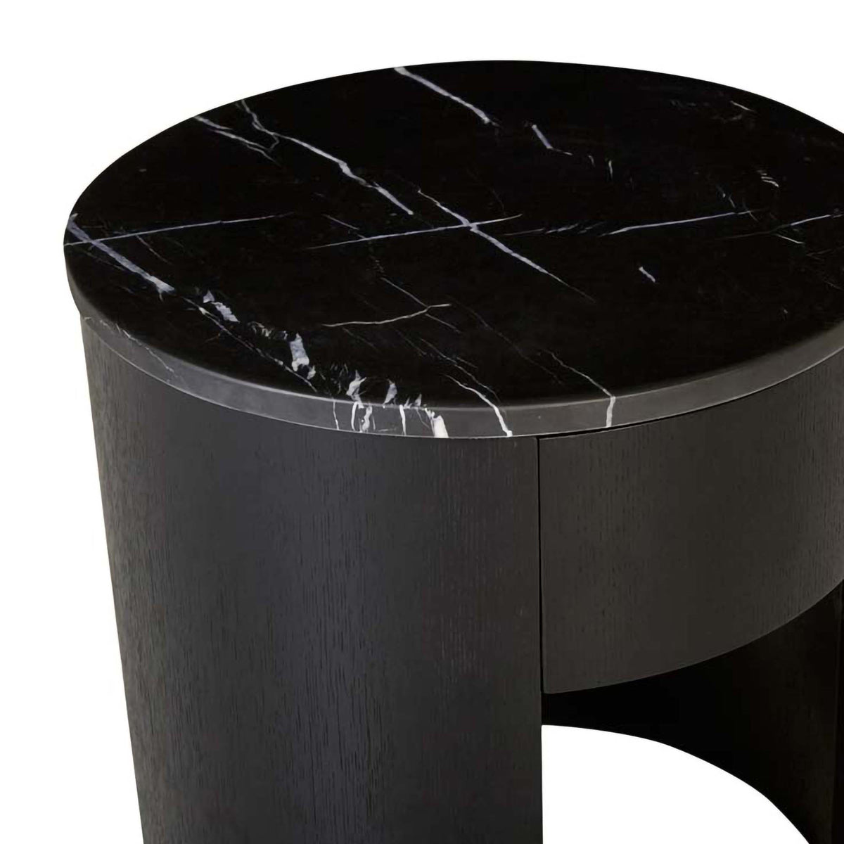 Oberon Crescent Marble Bedside Table