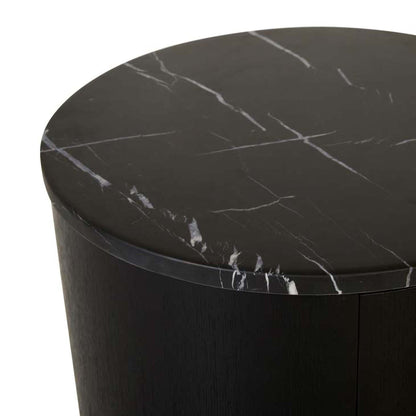 Oberon Crescent Marble Bedside Table