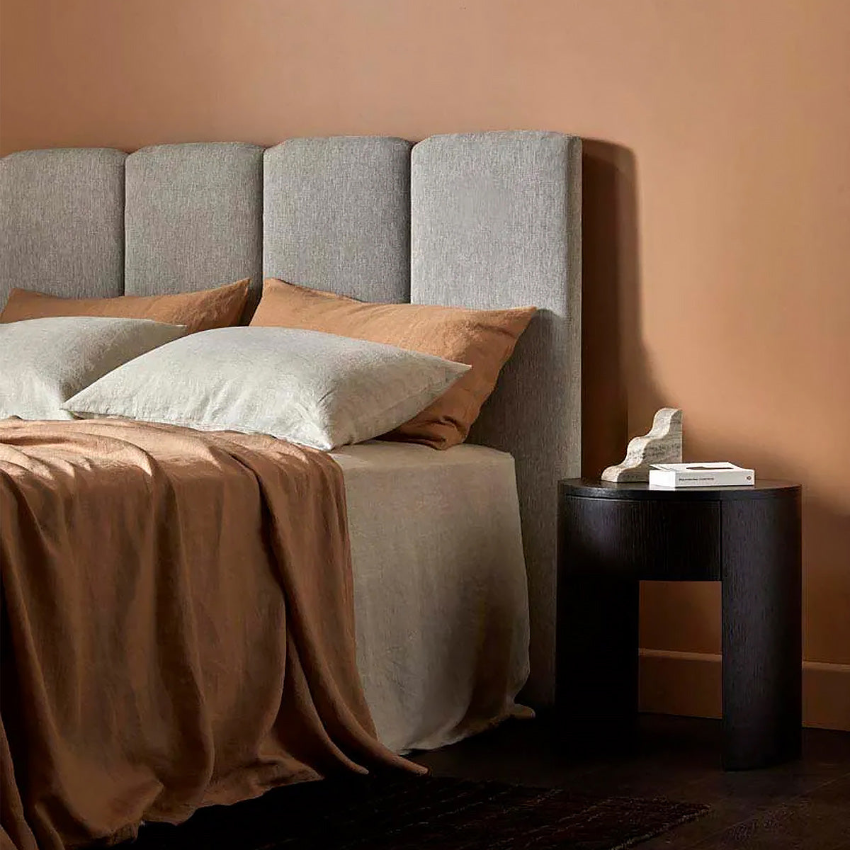 Oberon Crescent Bedside  Table