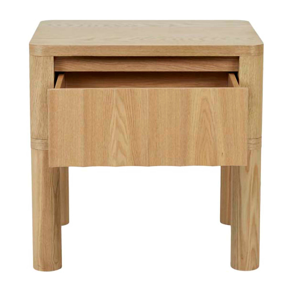 Oliver Fluted 1 Drawer Bedside Table