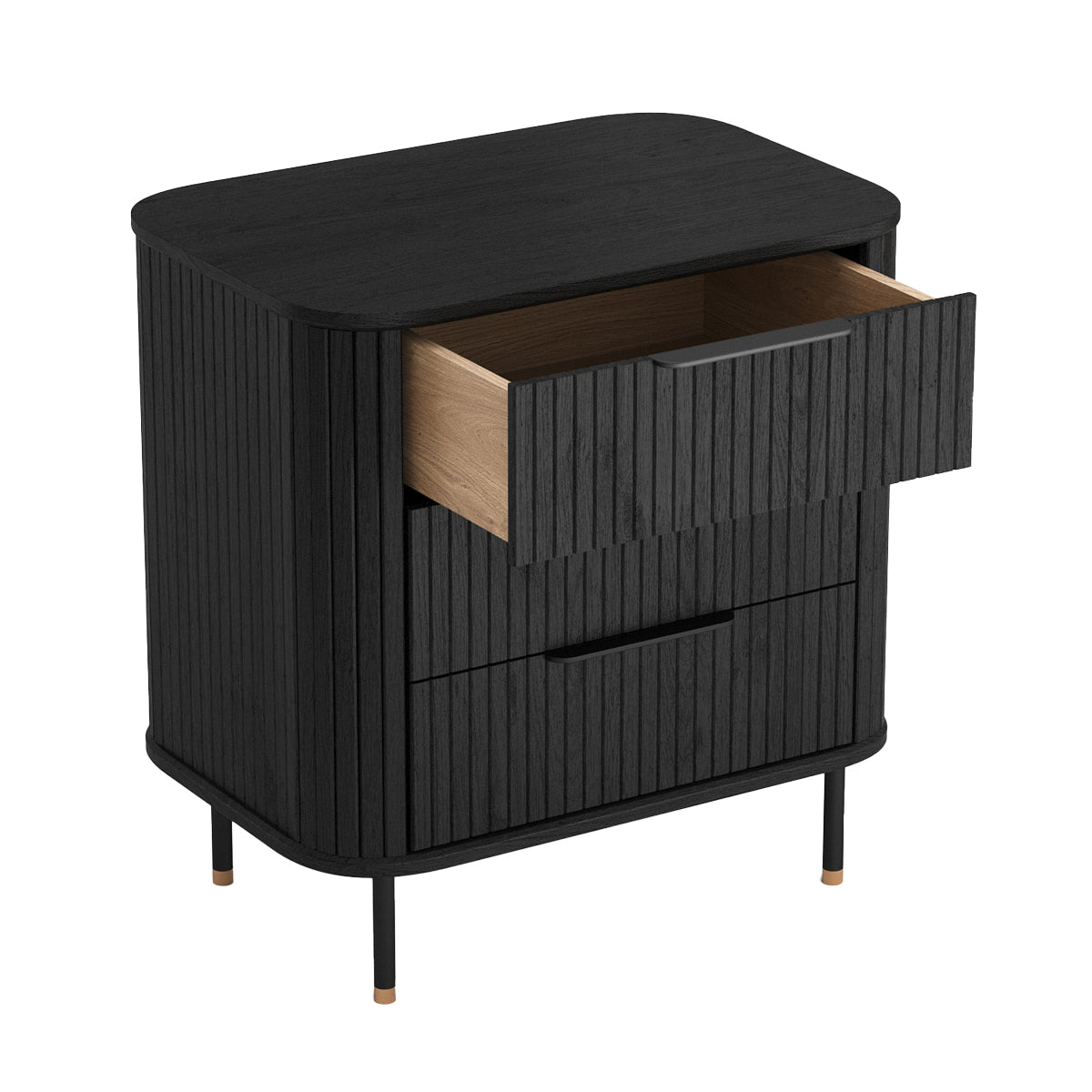Rio 3 Drawers Bedside Table