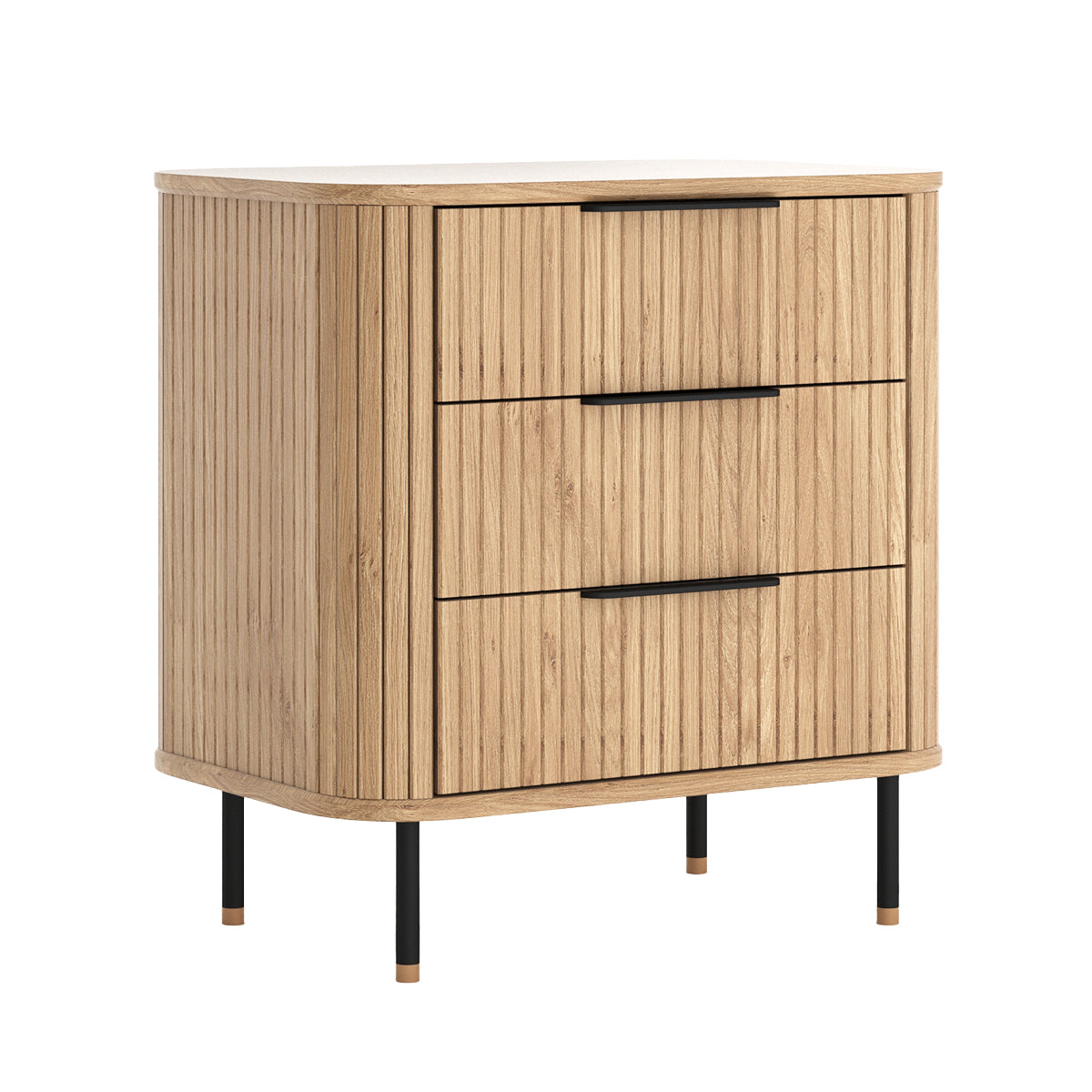 Rio 3 Drawers Bedside Table