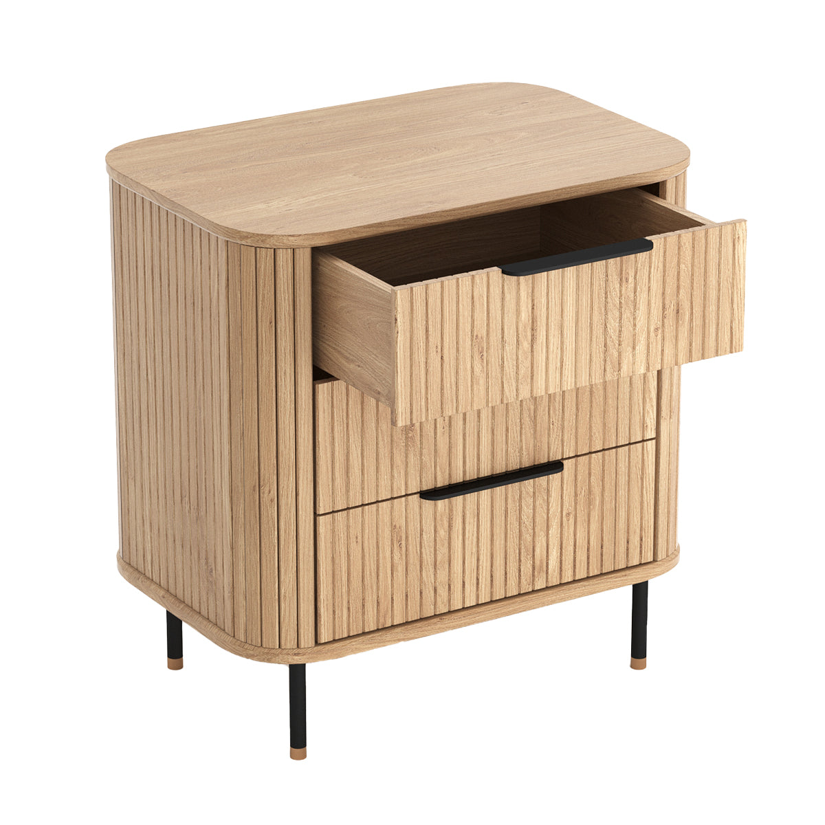 Rio 3 Drawers Bedside Table