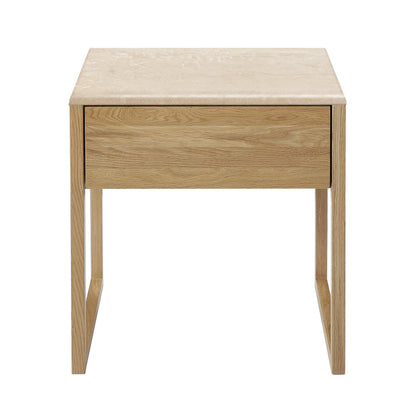 Avalon Travertine Bedside Table