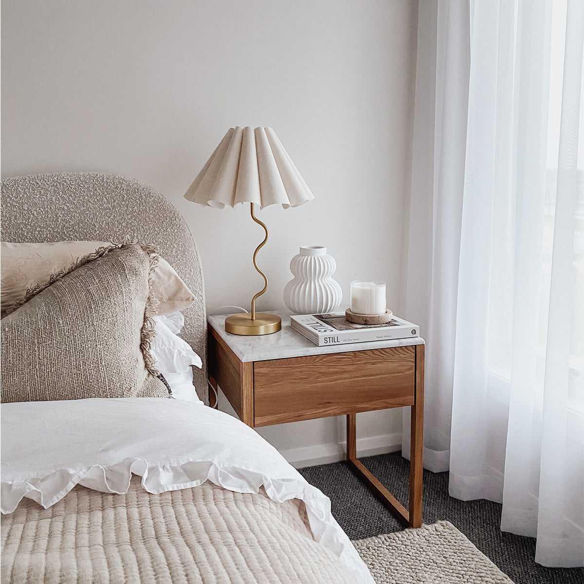 Avalon Marble Bedside Table