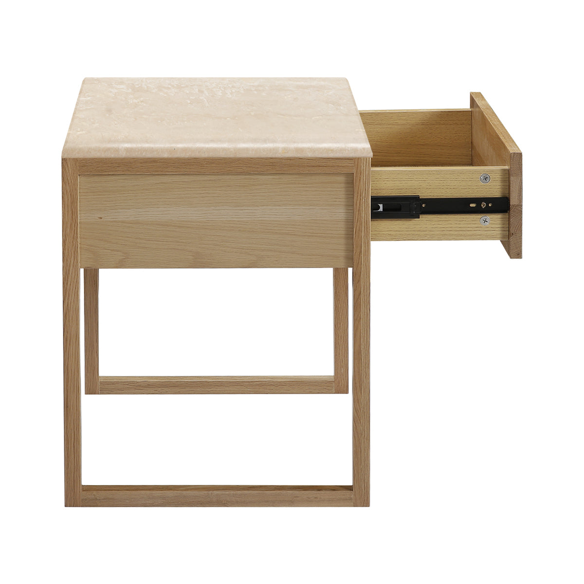 Avalon Travertine Bedside Table