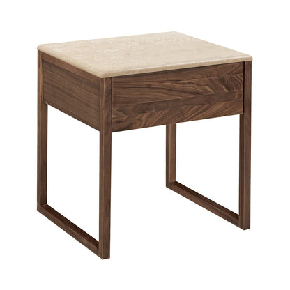 Avalon Travertine Bedside Table