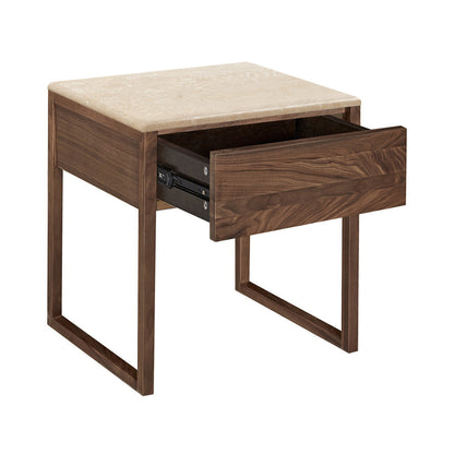 Avalon Travertine Bedside Table