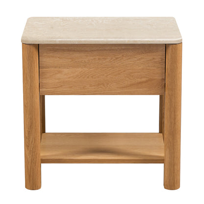 Camille Natural Stone Bedside Table