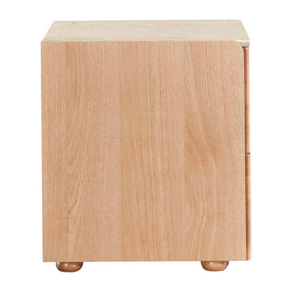 Delta Travertine Bedside Table