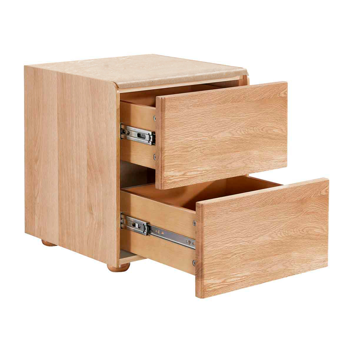 Delta Travertine Bedside Table