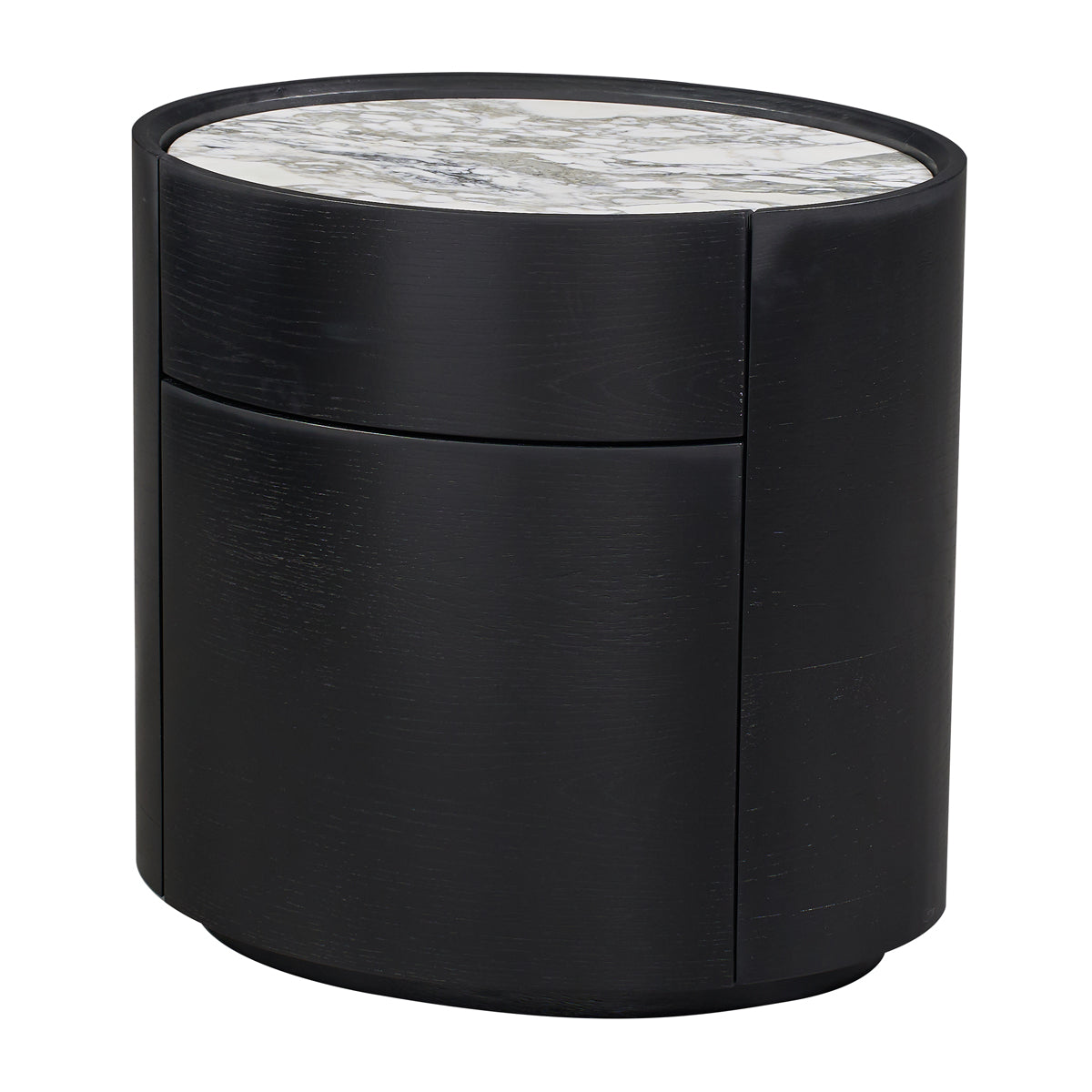 Elle Oval Natural Stone Bedside Table