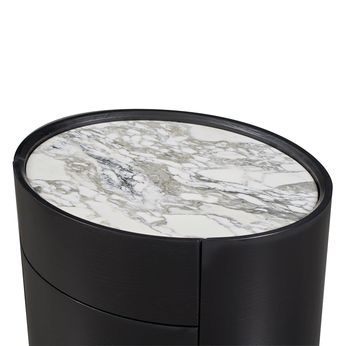Elle Oval Natural Stone Bedside Table