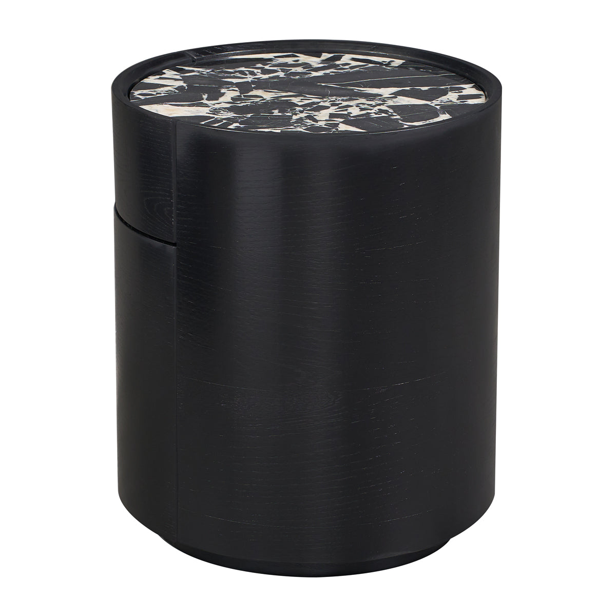 Elle Oval Natural Stone Bedside Table