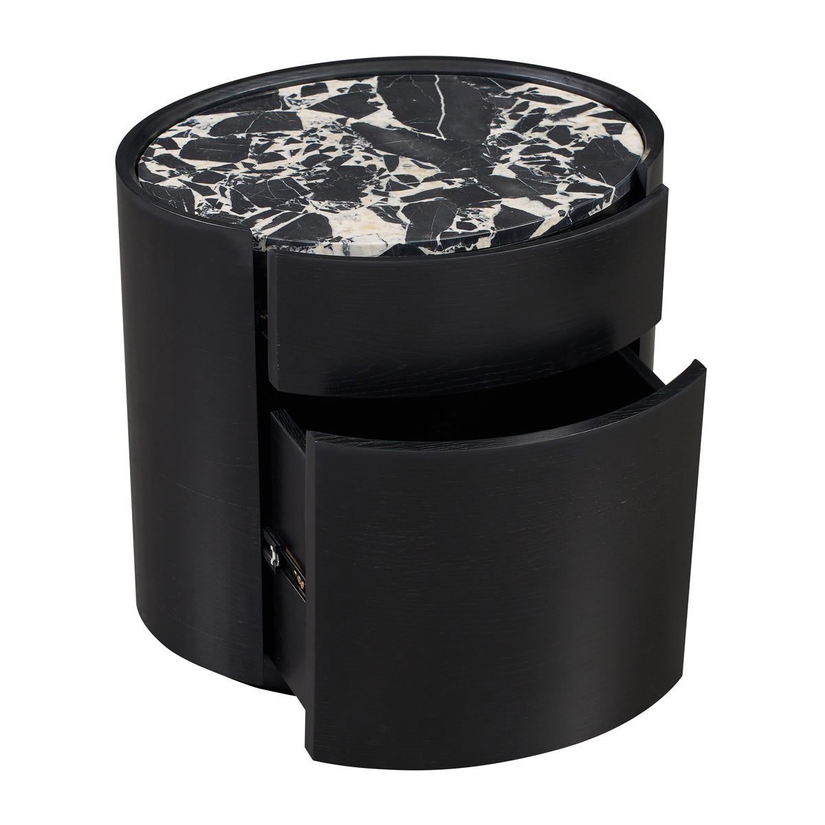 Elle Oval Natural Stone Bedside Table