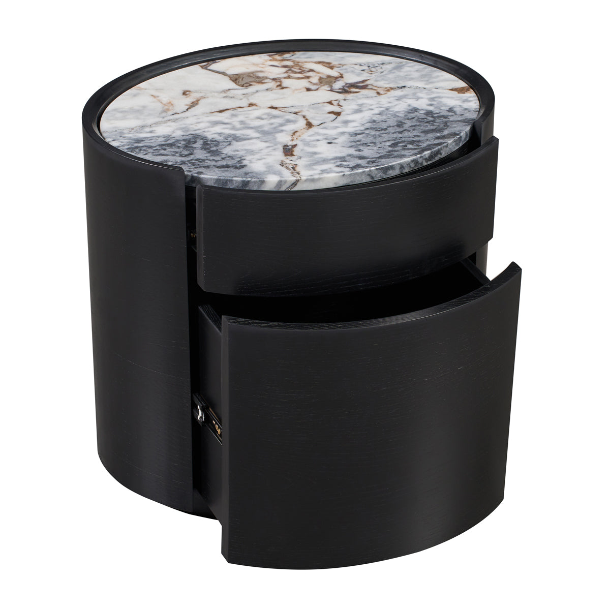 Elle Oval Natural Stone Bedside Table