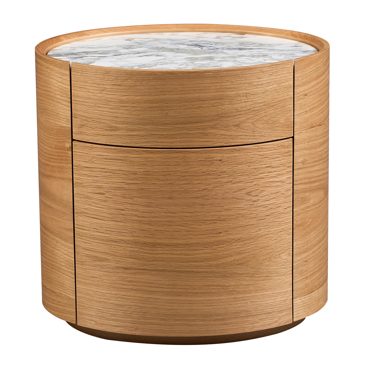 Elle Oval Natural Stone Bedside Table