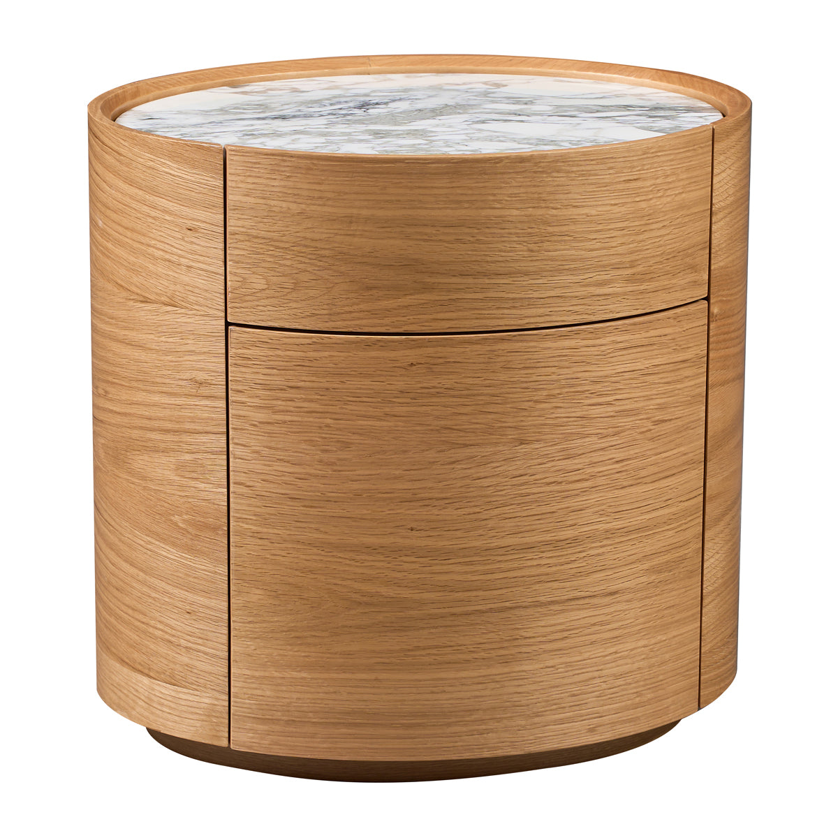 Elle Oval Natural Stone Bedside Table