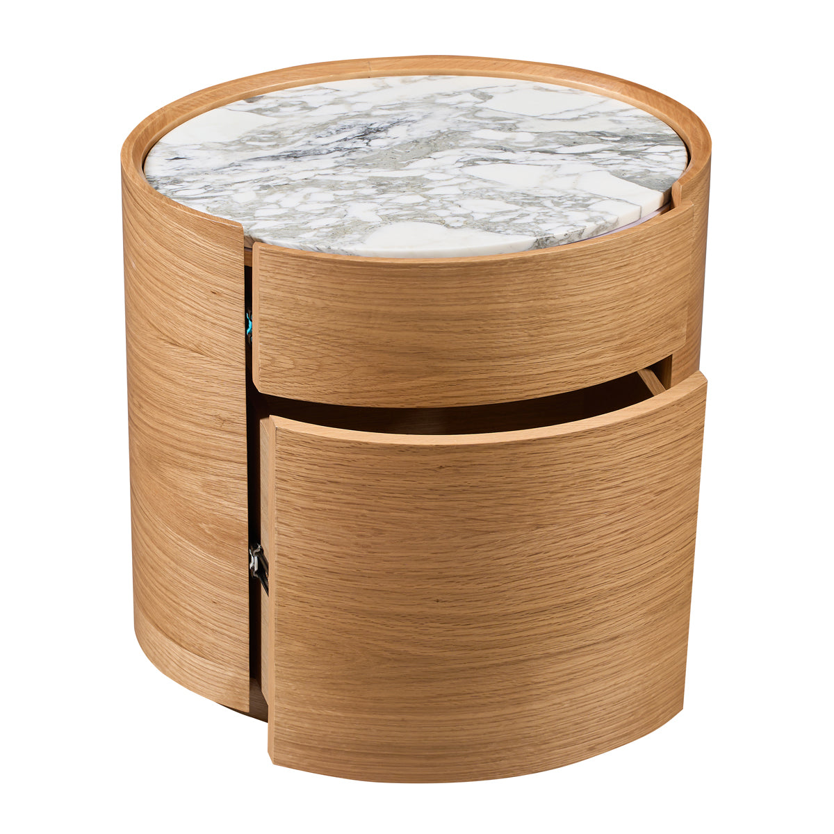 Elle Oval Natural Stone Bedside Table