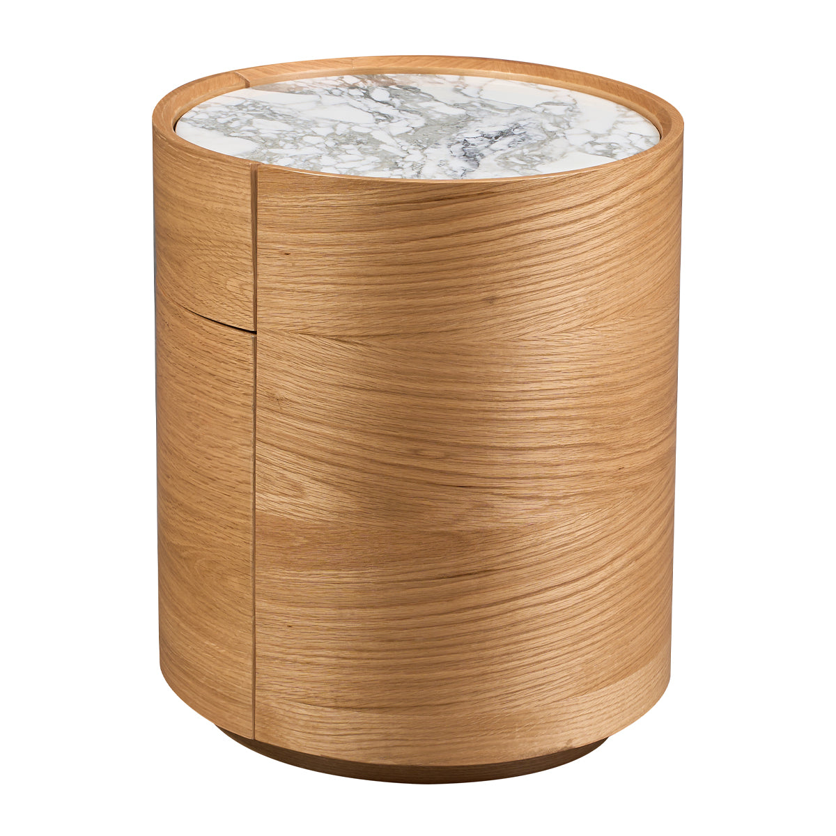 Elle Oval Natural Stone Bedside Table