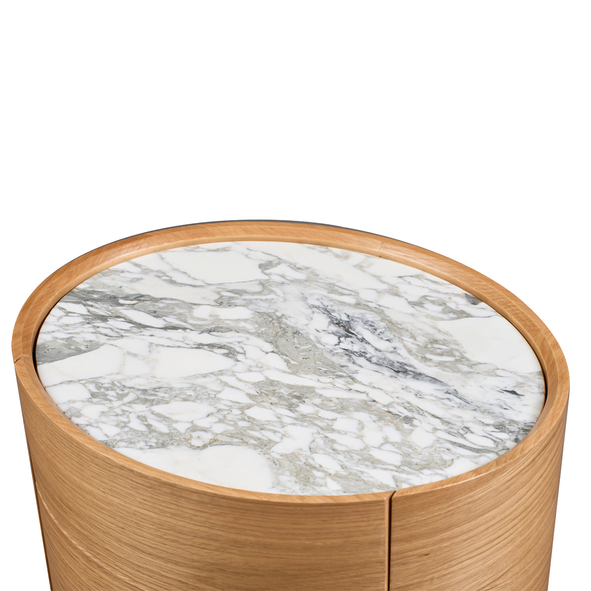 Elle Oval Natural Stone Bedside Table