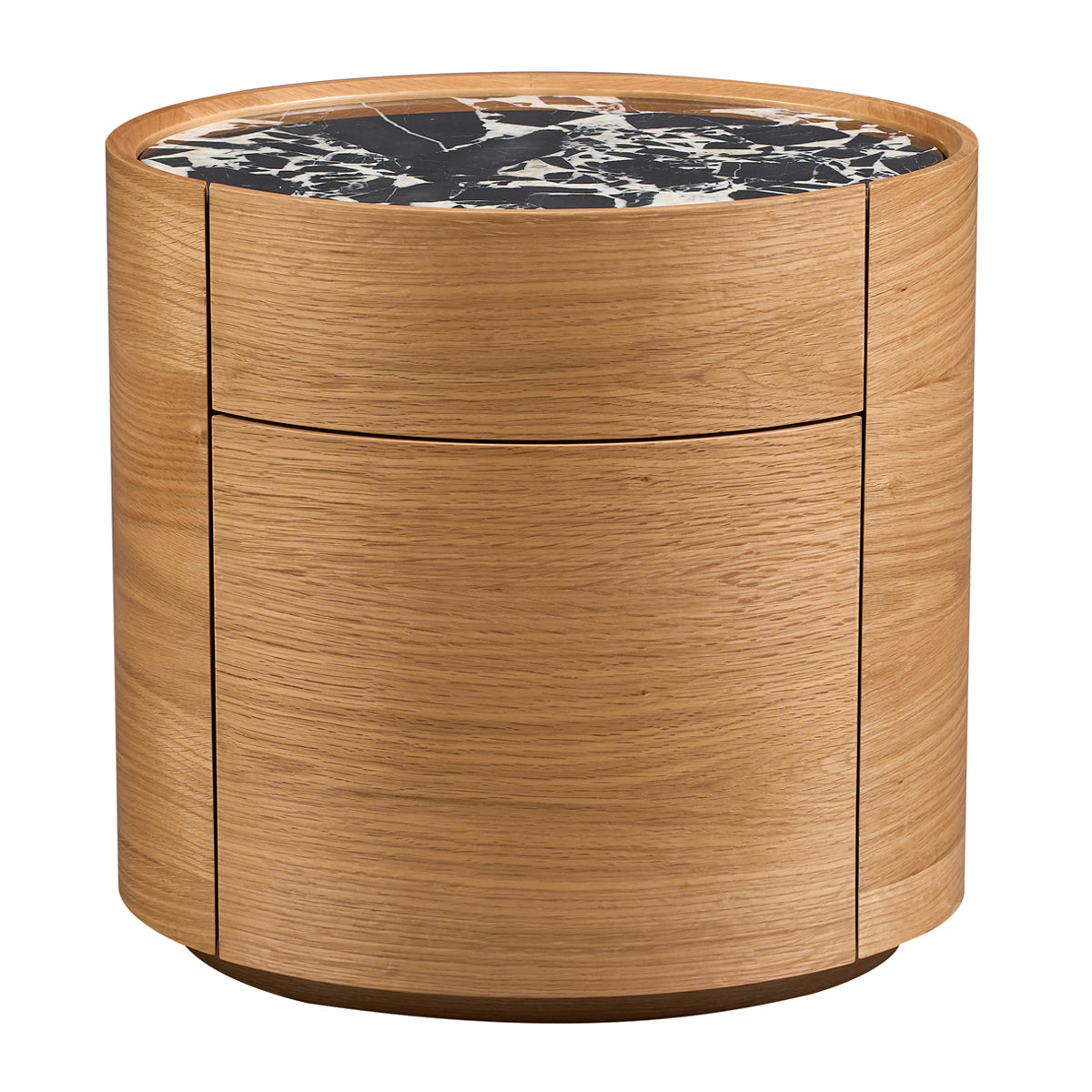 Elle Oval Natural Stone Bedside Table