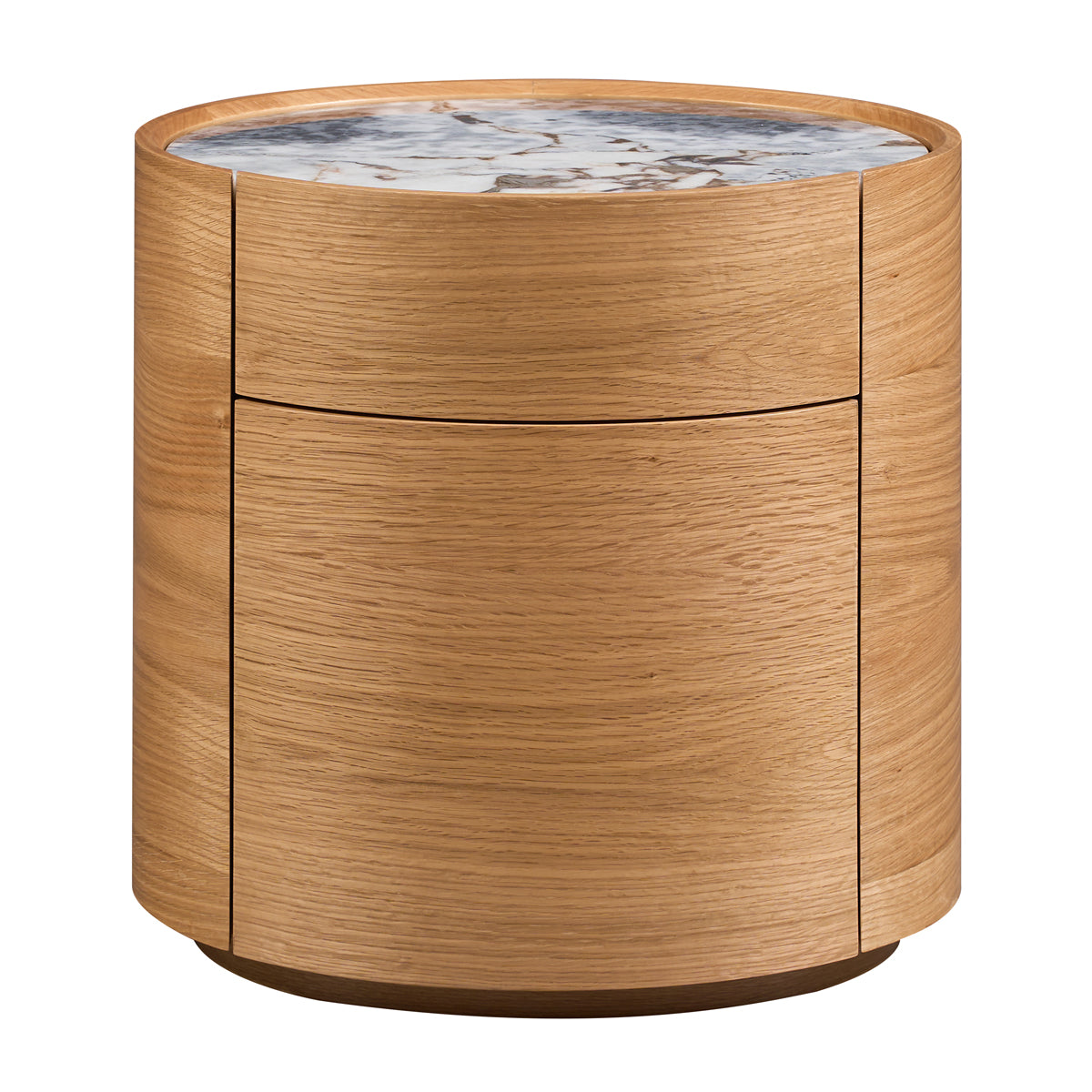 Elle Oval Natural Stone Bedside Table