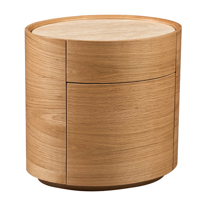 Elle Oval Natural Stone Bedside Table