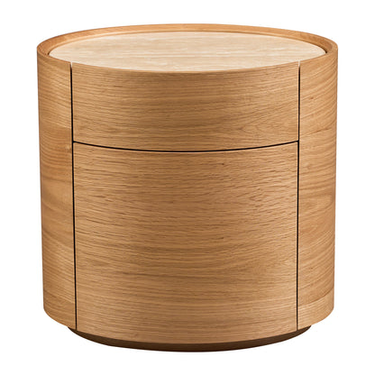 Elle Oval Natural Stone Bedside Table
