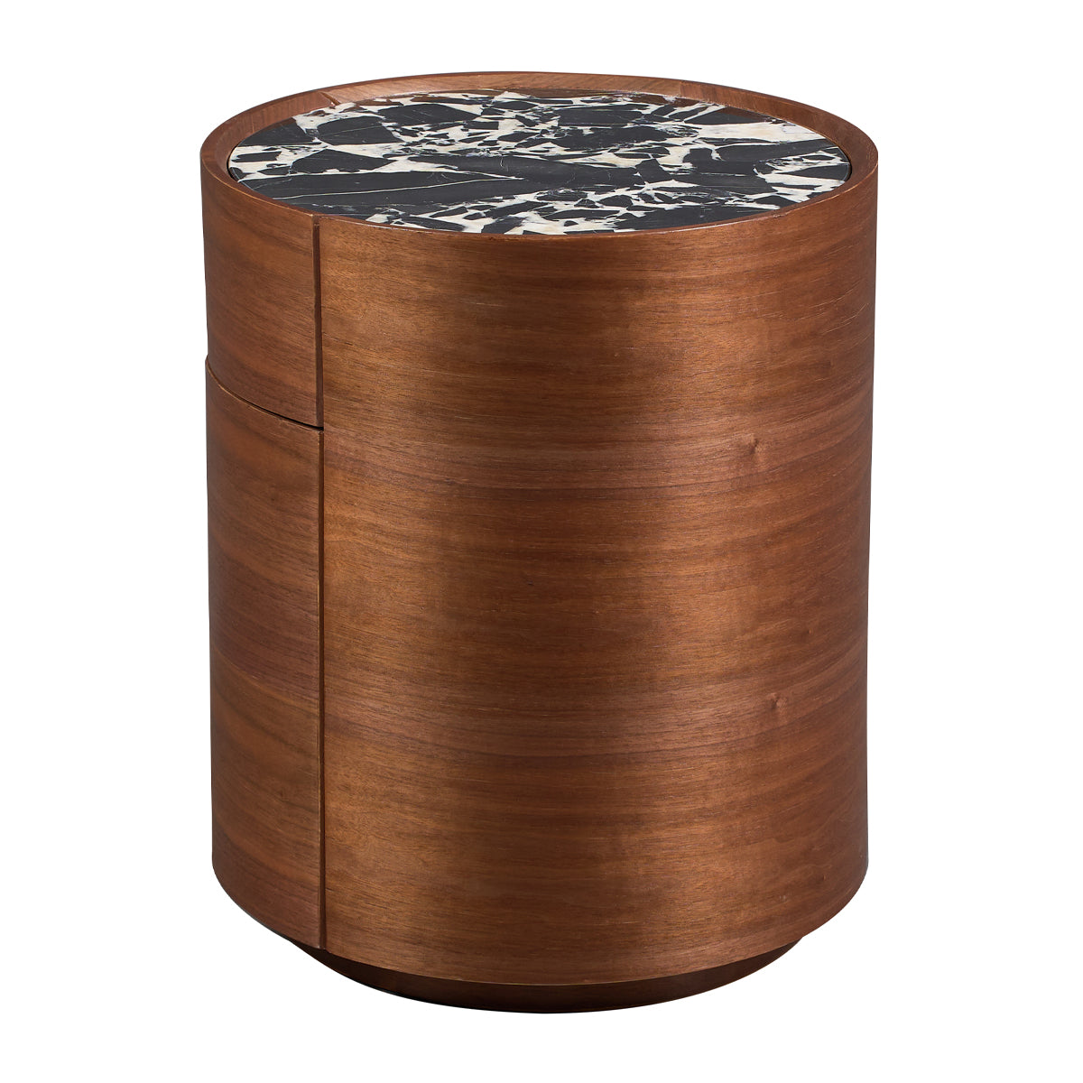 Elle Oval Natural Stone Bedside Table