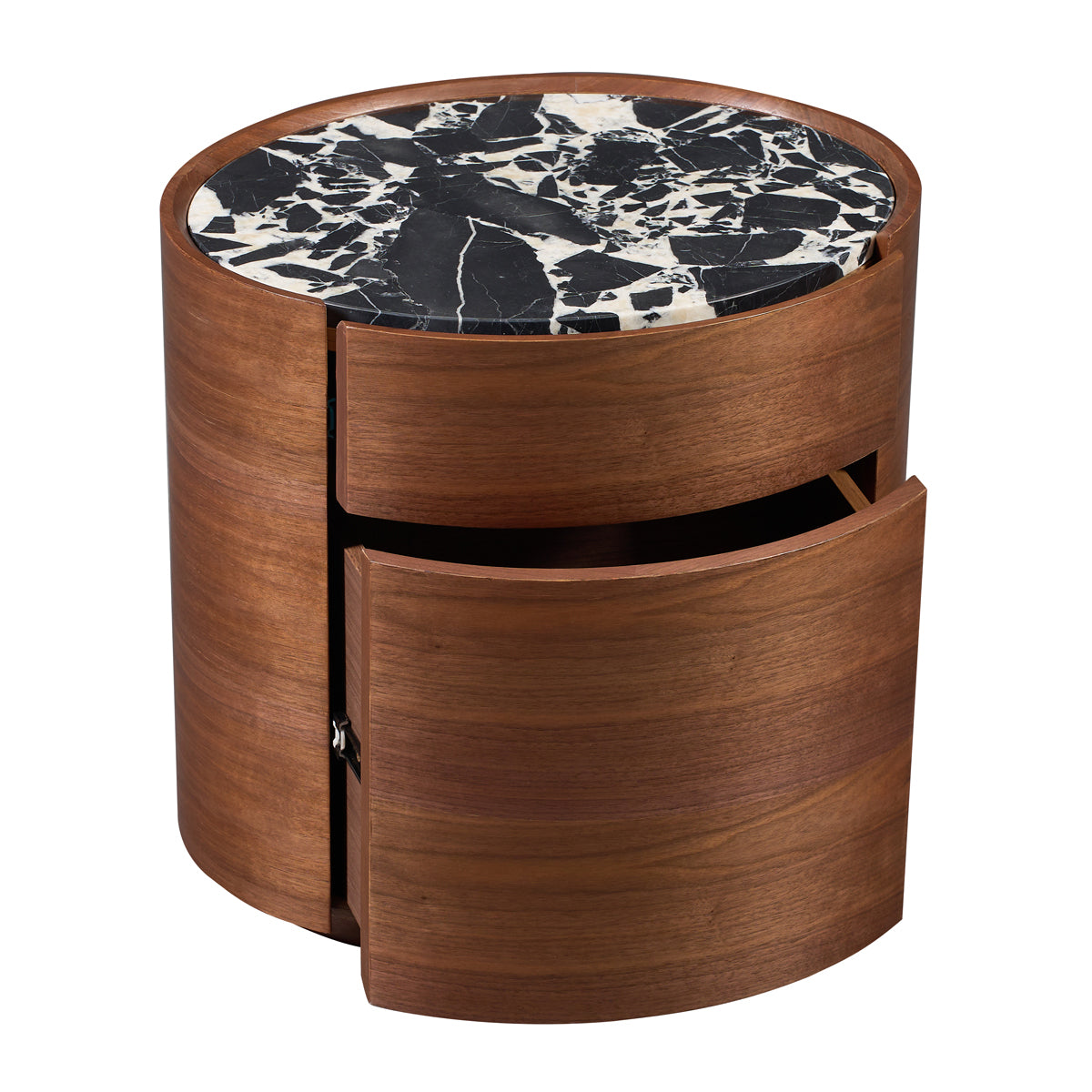 Elle Oval Natural Stone Bedside Table