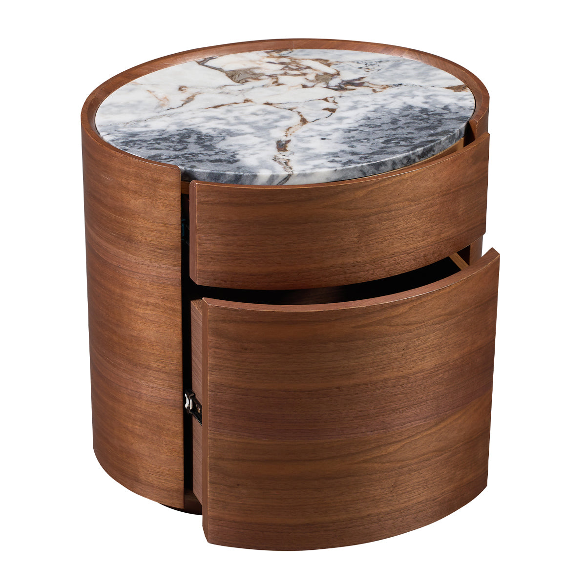 Elle Oval Natural Stone Bedside Table