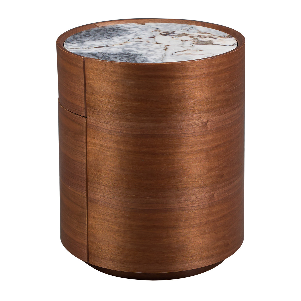 Elle Oval Natural Stone Bedside Table