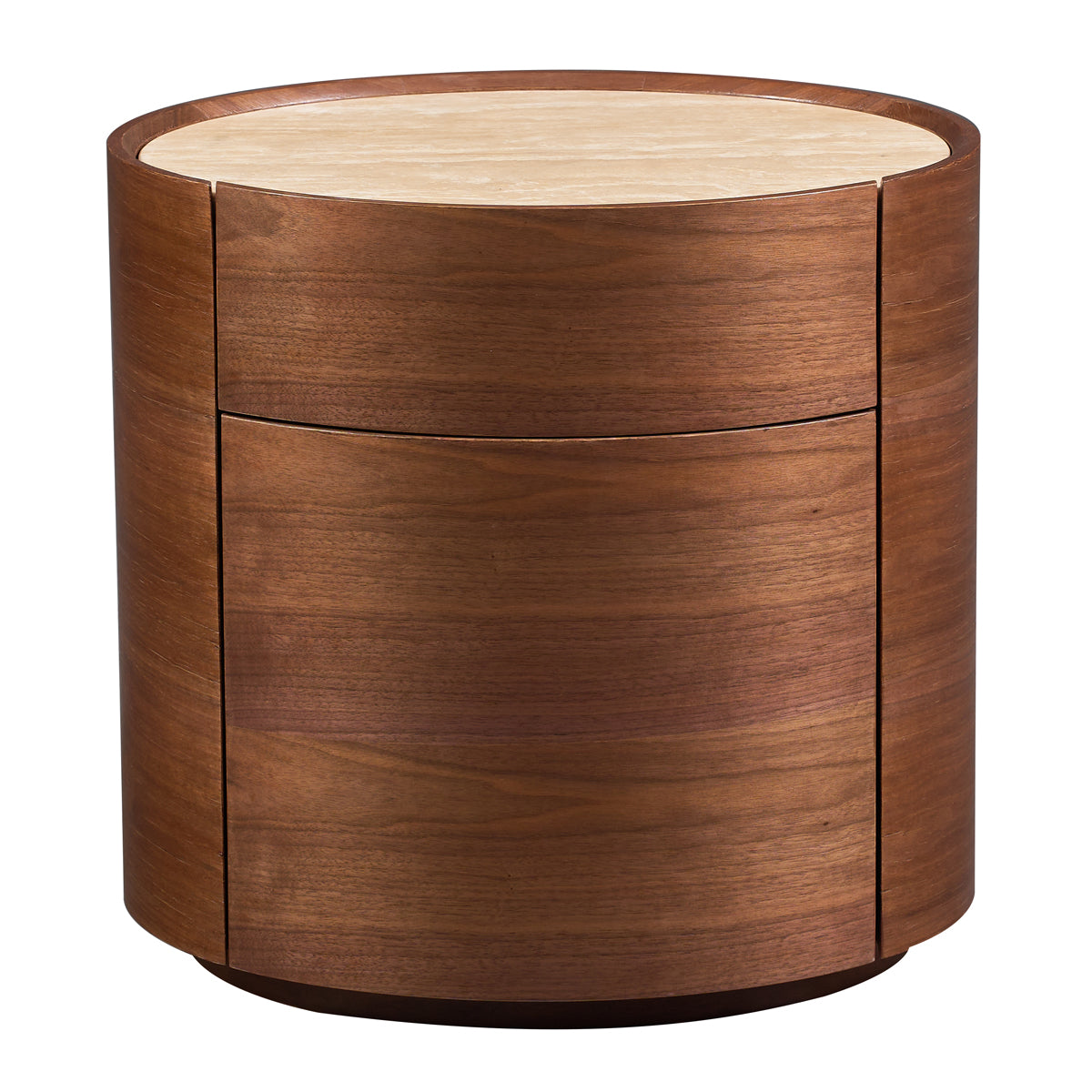 Elle Oval Natural Stone Bedside Table