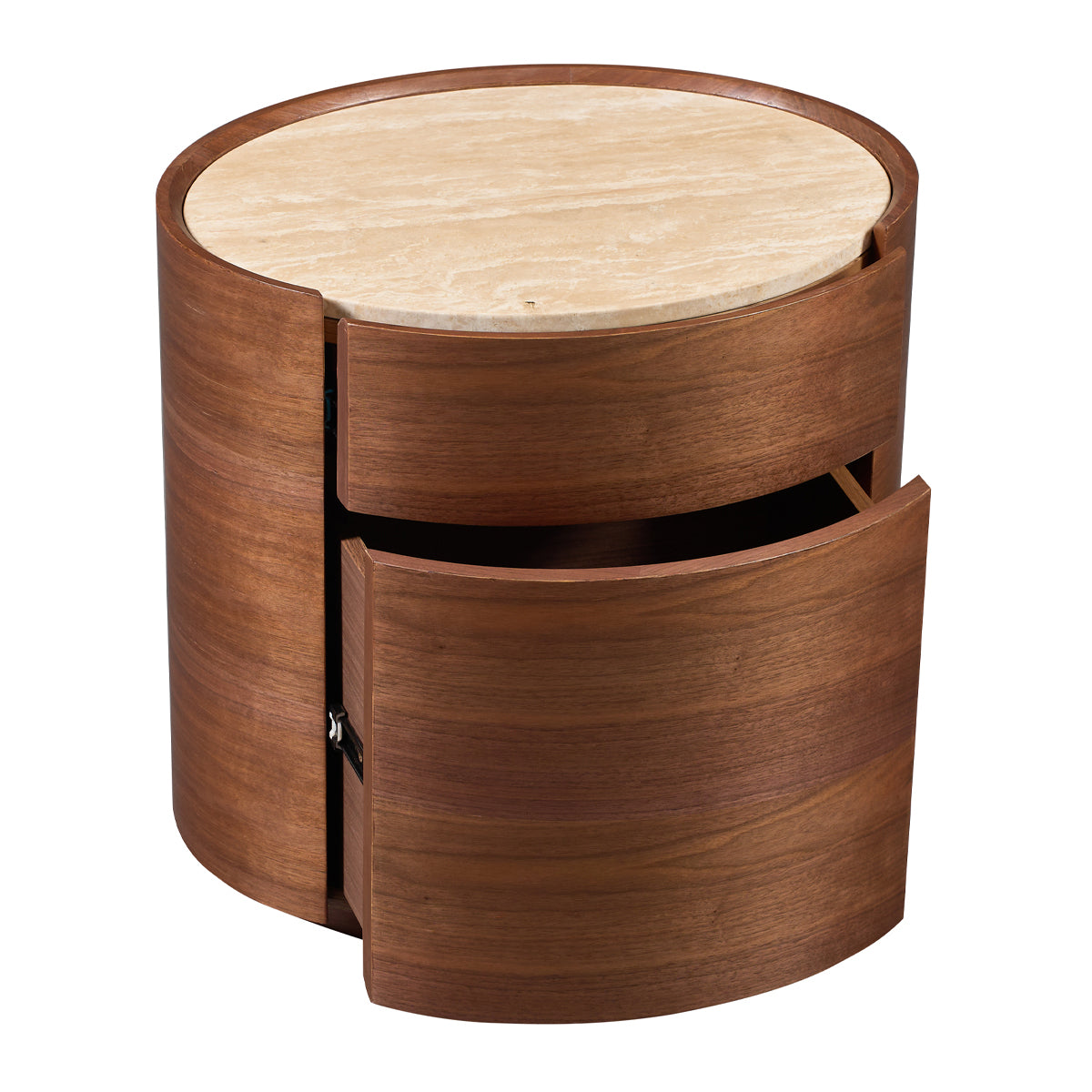 Elle Oval Natural Stone Bedside Table