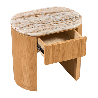 Vittoria Natural Stone Bedside Table