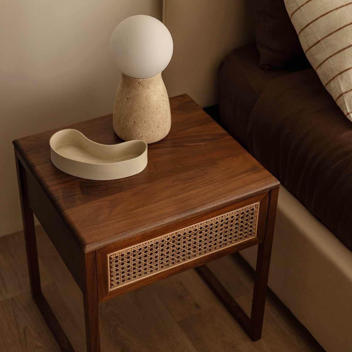 Avalon Rattan Bedside Table