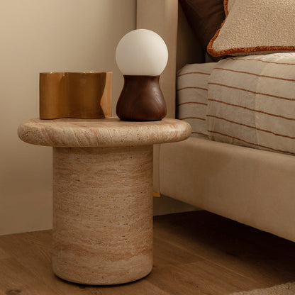 Azzurra Side Table (Travertine Finish)