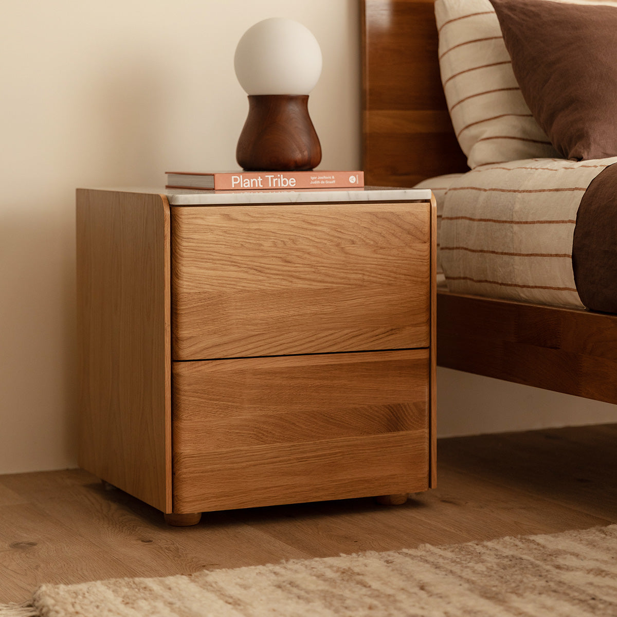 Delta Marble Bedside Table